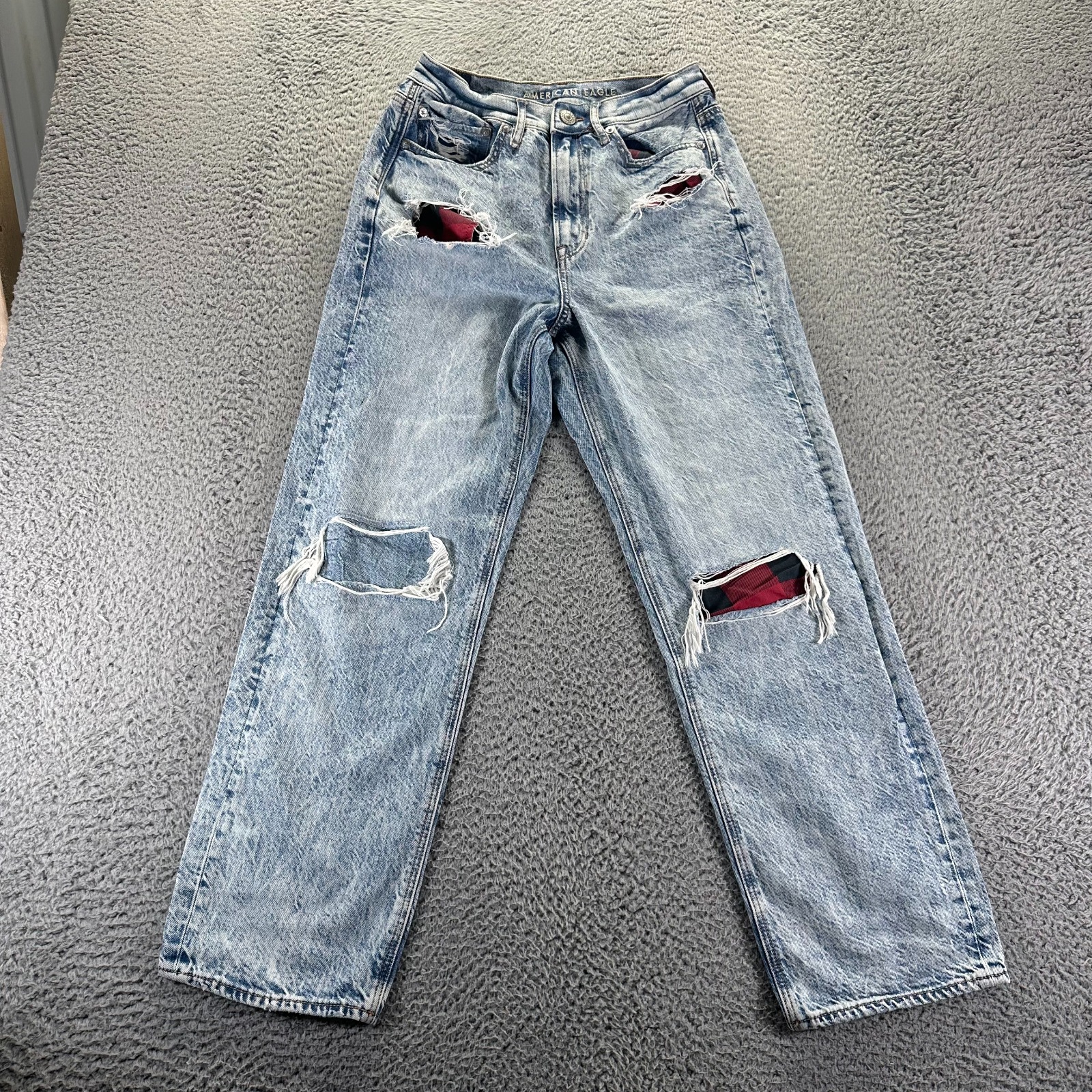 Vtg American Eagle Outfitters Jeans Women's 6 Blue Denim Boyfriend Hi-Rise 90s